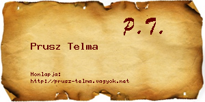 Prusz Telma névjegykártya